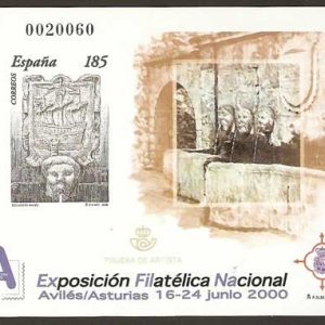 Prueba Lujo nº072.EXP. FILATÉLICA NACIONAL- EXFILNA’2000