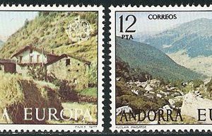 Serie sellos Andorra 108-09. Europa