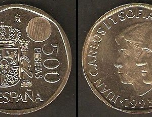 Monedas. 500 pesetas S/C