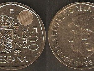 Monedas. 500 pesetas S/C