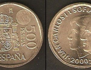 Monedas. 500 pesetas S/C