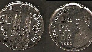 Monedas. 050 pesetas Sagrada Familia S/C