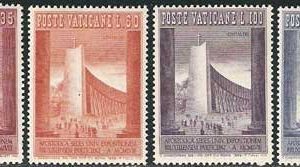 Serie sellos Vaticano 0257-60. Exposición Universal Bruselas
