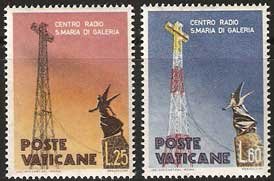 Serie sellos Vaticano 0280-81. Radio Vaticano