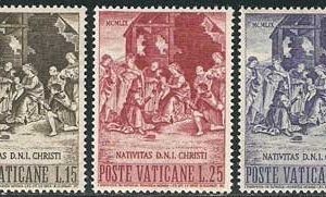 Serie sellos Vaticano 0284-86.Navidad