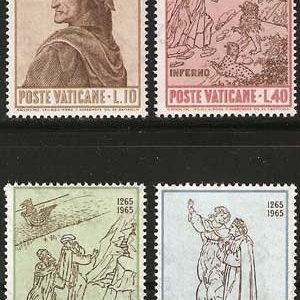 Serie sellos Vaticano 0428-31.VII Cent. nacimiento de Dante