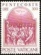 Serie sellos Vaticano 0593. Pentecostés