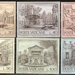 Serie sellos Vaticano 0594-99. Año Patrimonio Arquitectónico