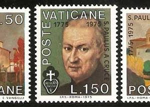 Serie sellos Vaticano 0606-08. II Cent. San Pablo de la Cruz