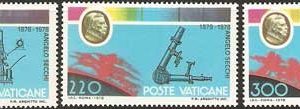 Serie sellos Vaticano 0675-77. Cent. muerte P.Angelo Secchi