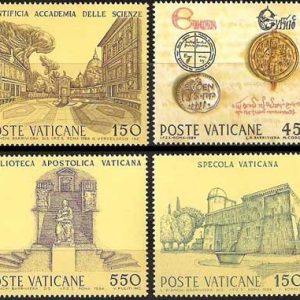 Serie sellos Vaticano 0751-54.Edificios Científicos y Culturales