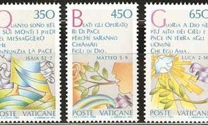 Serie sellos Vaticano 0792-96. Año Internacional de la Paz