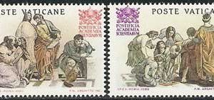 Serie sellos Vaticano 0800-01. L Aniv. Academia de las Ciencias