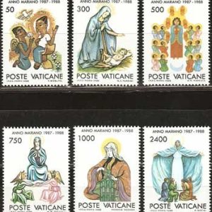 Serie sellos Vaticano 0831-36. Año Mariano