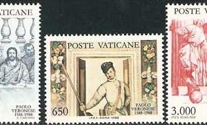 Serie sellos Vaticano 0840-42. IV Cent. muerte Paolo Veronese