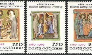 Serie sellos Vaticano 0849-51. VI Cent. fiesta de la Visitación