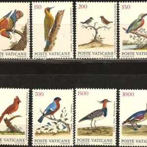 Serie sellos Vaticano 0852-59. Ecología. Los pájaros