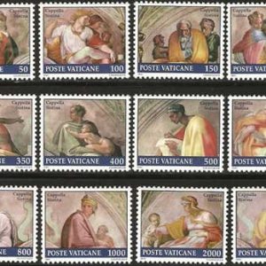 Serie sellos Vaticano 0891-02. Restauración Capilla Sixtina