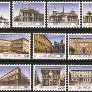 Serie sellos Vaticano 0942-51. Tesoros artísticos del Vaticano