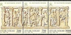 Serie sellos Vaticano 0956-58. Ascensión del Señor