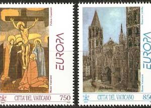 Serie sellos Vaticano 0959-60. Europa. Arte contemporáneo