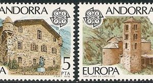 Serie sellos Andorra 117-18. Europa