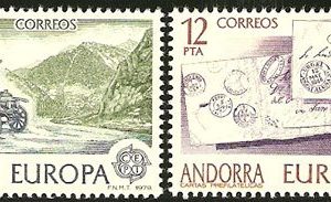 Serie sellos Andorra 125-26. Europa