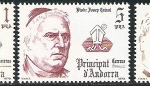 Serie sellos Andorra 130-32. Copríncipes Episcopales
