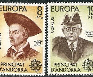 Serie sellos Andorra 133-34. Europa