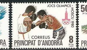 Serie sellos Andorra 135-37. Juegos Olímpicos de Moscú