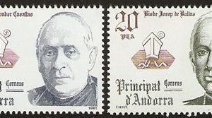 Serie sellos Andorra 146-47. Copríncipes Episcopales