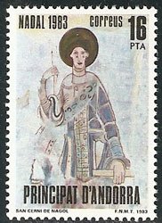 Serie sellos Andorra 174. Navidad