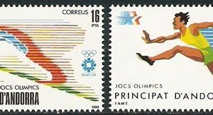 Serie sellos Andorra 176-77. Juegos Olímpicos