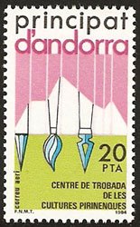 Serie sellos Andorra 182. Centro Encuentros Culturas Pirenaicas