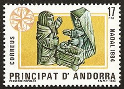 Serie sellos Andorra 183. Navidad