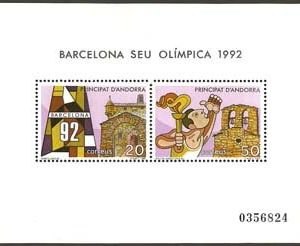 Serie sellos Andorra 200. Barcelona. Sede Olímpica 1992