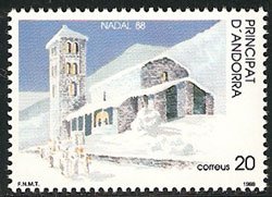 Serie sellos Andorra 208. Navidad