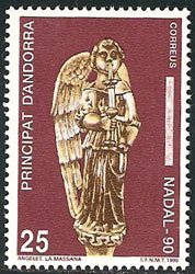 Serie sellos Andorra 222. Navidad