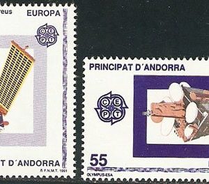 Serie sellos Andorra 225-26. Europa