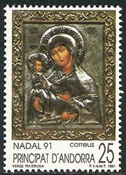 Serie sellos Andorra 228. Navidad