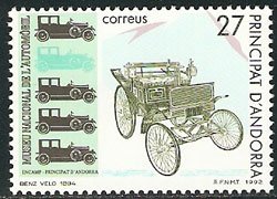 Serie sellos Andorra 233. Museo Nacional del Automóvil