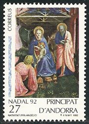 Serie sellos Andorra 234. Navidad