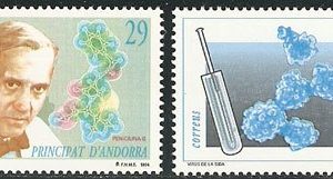Serie sellos Andorra 242-43. Europa