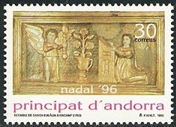 Serie sellos Andorra 255. Navidad