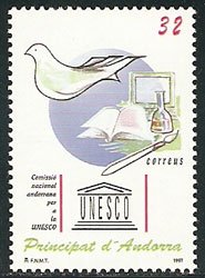 Serie sellos Andorra 259. Comisión Andorrana para UNESCO