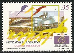 Serie sellos Andorra 271. 50º aniv. Consejo de Europa