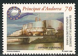 Serie sellos Andorra 281. Convención Europea de Derechos Humanos