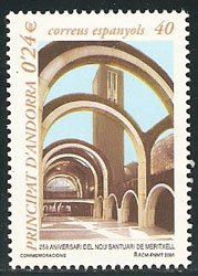 Serie sellos Andorra 287.Aniv. Santuario Ntra. Sra. de Meritxell