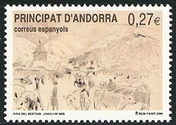 Serie sellos Andorra 315. Patrimonio artístico nacional