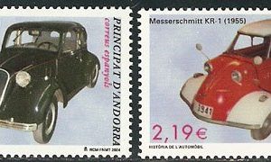 Serie sellos Andorra 319-20. Historia del automóvil